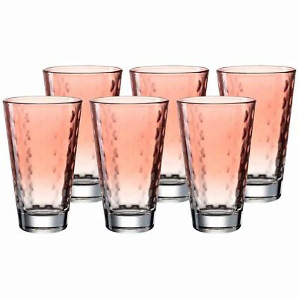 LEONARDO OPTIC Trinkglas klein 300 ml Pastell koralle 6er Set Trinkgläser r günstig online kaufen