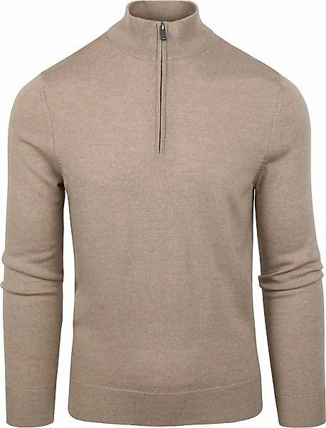 Suitable Merino Half Zip Pullover Beige - Größe M günstig online kaufen