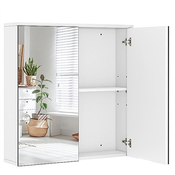Yaheetech Hängeschrank Badezimmerschrank mit 3 Spielgeltüren günstig online kaufen