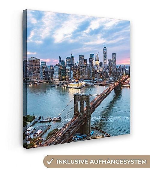 OneMillionCanvasses® Leinwandbild New York - Skyline - Brücke, Fotodruck (1 günstig online kaufen