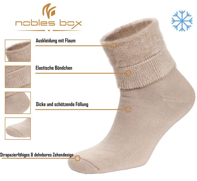 NoblesBox Thermosocken Herren Wintersocken (Beutel, 2-Paar, günstig online kaufen