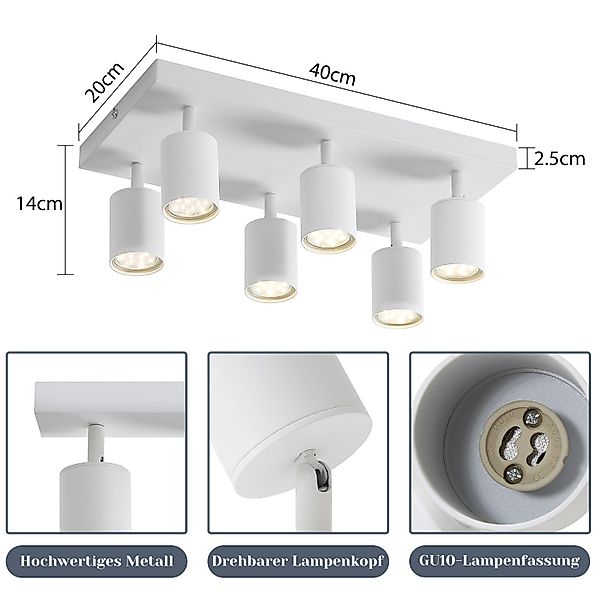 ZMH LED Deckenstrahler 6 Flammig Modern günstig online kaufen