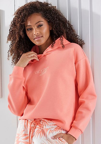 LASCANA Hoodie, 1 Stk. Kapuzensweatshirt, Loungeshirt mit Frontprint, Loung günstig online kaufen