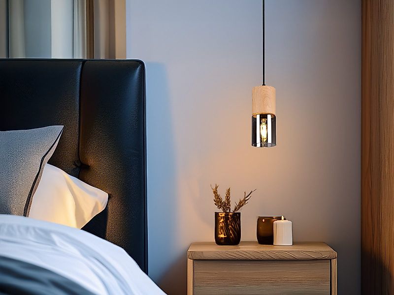 meineWunschleuchte Pendelleuchte, ohne Leuchtmittel, mit Holz günstig online kaufen