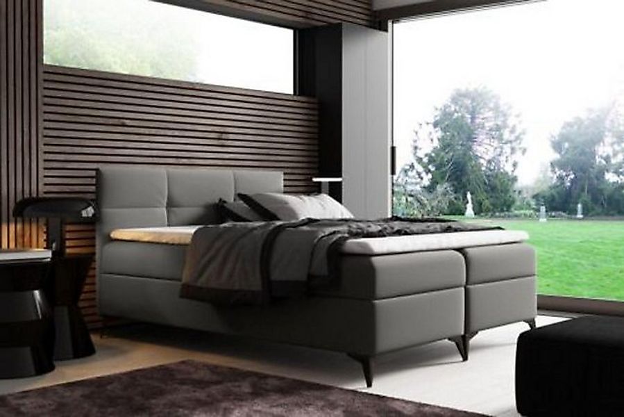 JVmoebel Bett mit Bettkasten 180x200 Boxspringbett Doppel Hotel Betten Schw günstig online kaufen