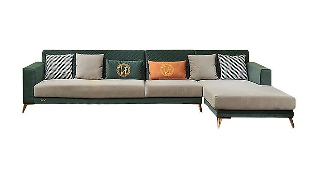 JVmoebel Ecksofa Grünes Ecksofa L-Form Couch Wohnlandschaft Polstermöbel Te günstig online kaufen