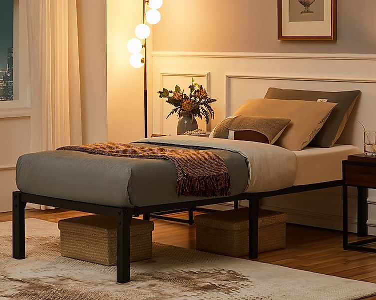 Yaheetech Metallbett 90x190/90x200/140x200/160x200 cm, Bettrahmen 36/41 cm günstig online kaufen