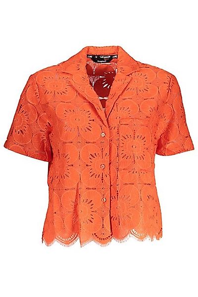 Desigual Blusenshirt Stylisches Damen Kurzarmhemd in Orange mit günstig online kaufen