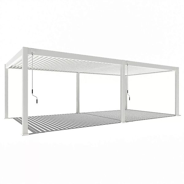 Weide Deluxe Plus Aluminium Pavillon 4 x 8 M Weiß Pergola Freistehend günstig online kaufen