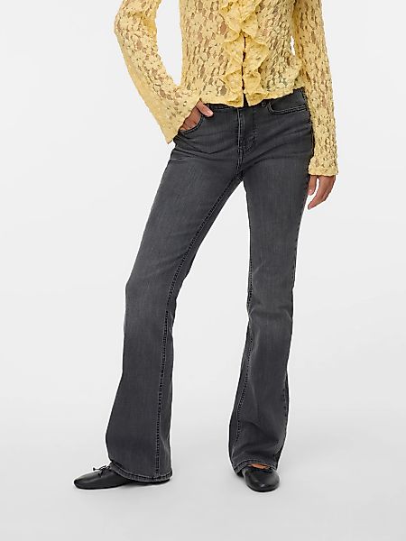 Vero Moda Bootcut-Jeans "VMFLASH MR FLARED POCKET JNS RA225 NOOS" Baumwollm günstig online kaufen