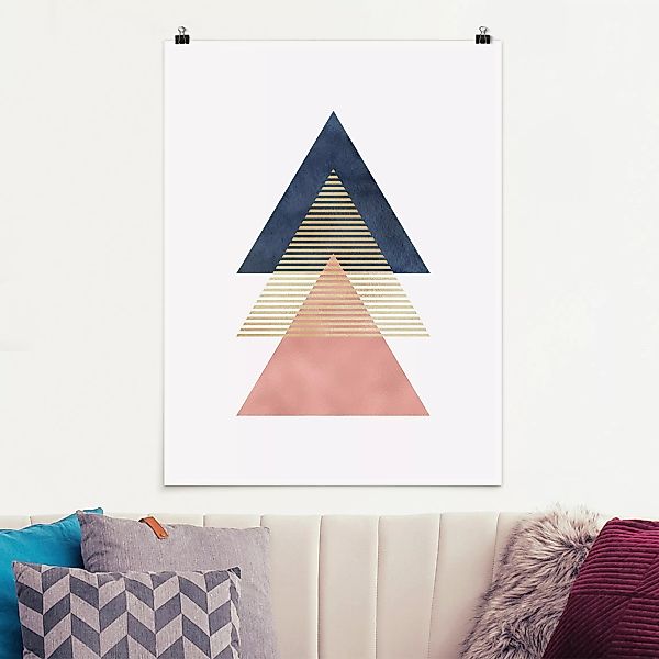 Poster Drei Dreiecke günstig online kaufen