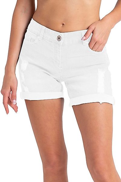 BlauerHafen Jeansbermudas Damen Jeans Shorts Destroyed Bermuda Stretch Boyf günstig online kaufen