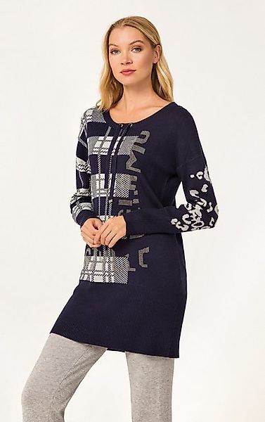 Passioni Strickpullover mit Karodruck günstig online kaufen