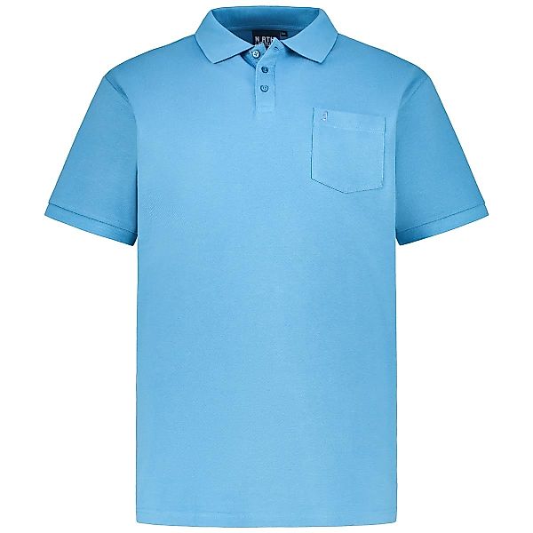 North Poloshirt aus Baumwolle Farbe mittelblau Größe: 5XL günstig online kaufen