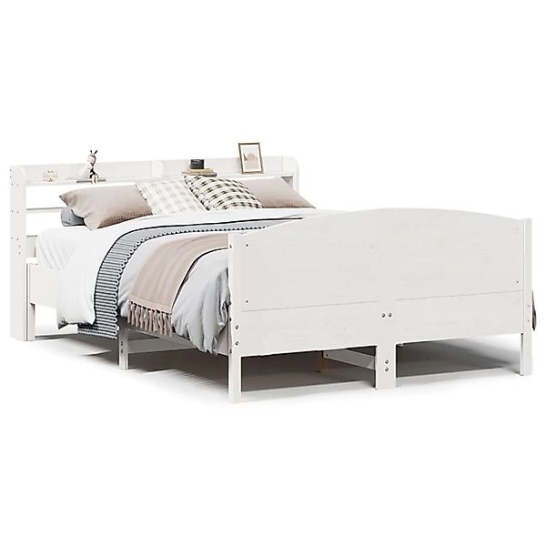 vidaXL Massivholzbett ohne Matratze Weiß 160x200 Kiefernholz 3306961 günstig online kaufen
