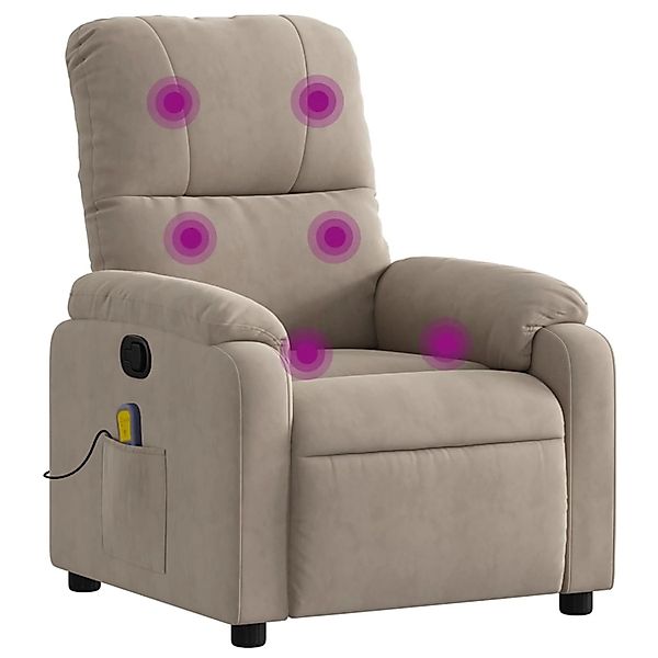 vidaXL Sessel Massagesessel Taupe Mikrofasergewebe (1-St) günstig online kaufen