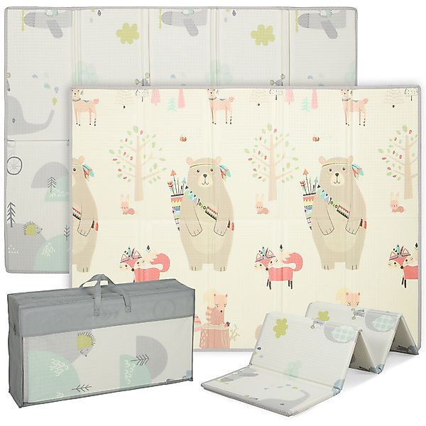AIYAPLAY Spielmatte Faltbar Doppelseitige Krabbelmatte Baby wasserdicht rut günstig online kaufen