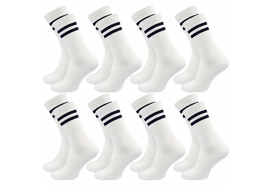 GAWILO Tennissocken für Herren im Retro-Style in weiß & schwarz für Freizei günstig online kaufen