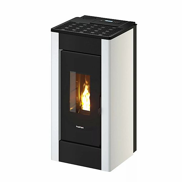 Freepoint Pelletofen Sharp Airtight FreePoint Pelletofen Shar Stahl Weiß 7 günstig online kaufen