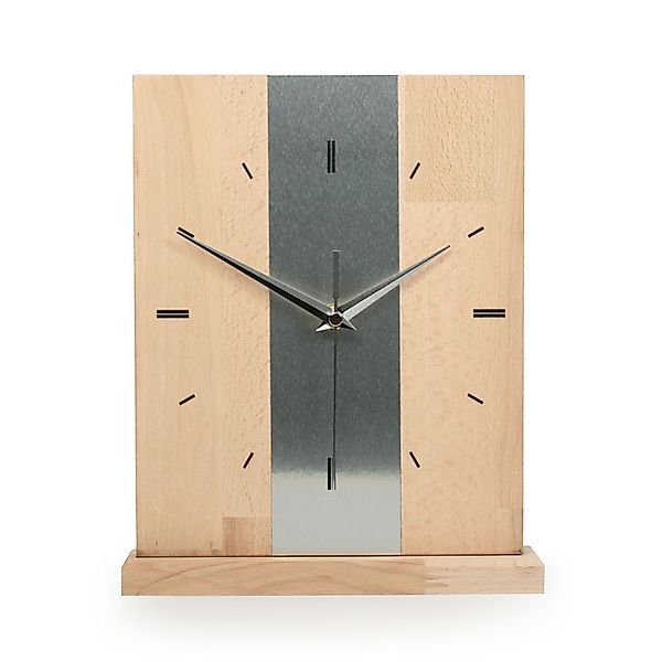 Kreative Feder Standuhr Designer-STANDUHR "Silver Stipe" günstig online kaufen