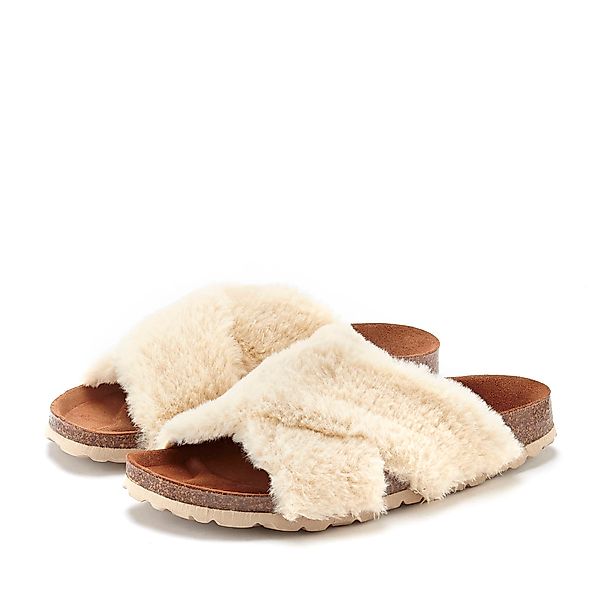 LASCANA Pantolette "Hausschuh, Mule, Sandale, offener Schuh,", mit Korkfußb günstig online kaufen