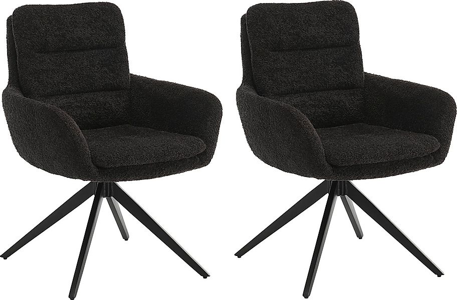 Home affaire Esszimmerstuhl "Taragona", (Set), 2 St., Boucle, mit unterschi günstig online kaufen