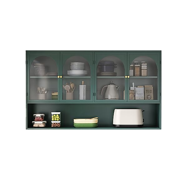 OKWISH Wandhängeschrank Hängeschrank,Four-door,Glass Wall Cabinet Storage, günstig online kaufen