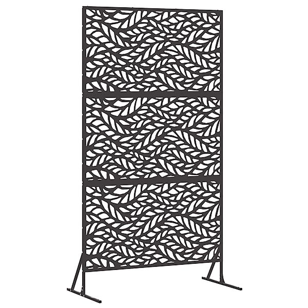 vidaXL Gartenzaun Metallzaunpanel Schwarz Pulverbeschichteter Stahl günstig online kaufen