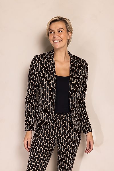 Zhrill Kurzblazer ZHBETSY grafisches Allover-Muster, tailliert günstig online kaufen