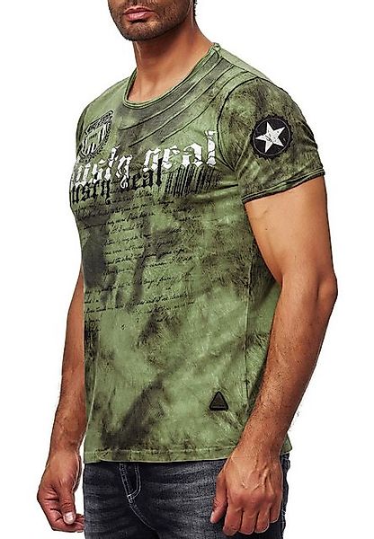 R-NEAL T-Shirt Batik T-Shirt Stretch Herren Kurzarm Shirt Verwaschen S M L günstig online kaufen