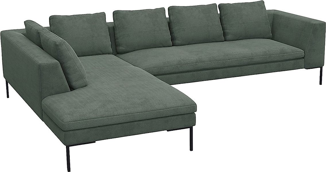 FLEXLUX Ecksofa »Loano, superbequemer Sitzkomfort durch Kaltschaum im Sitz, günstig online kaufen