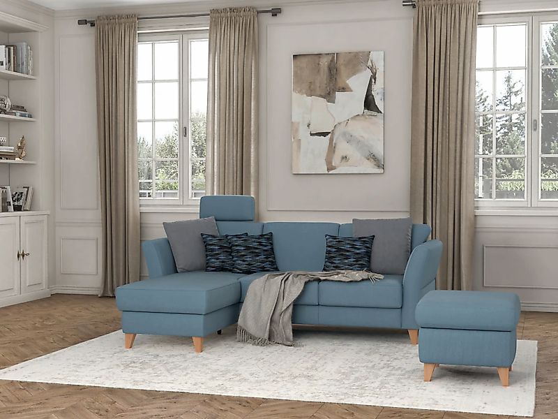 sit&more Ecksofa "Visby L-Form", Wahlweise mit Bettfunktion und Bettkasten, günstig online kaufen