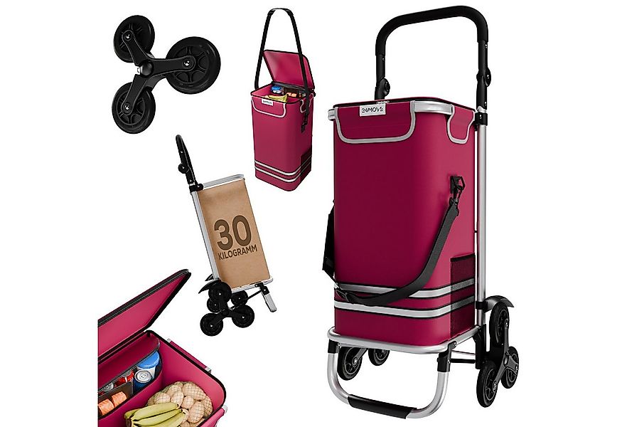 24Move Einkaufstrolley Einkaufstrolley mit 55L, 3in1 Sackkarre und Tasche, günstig online kaufen