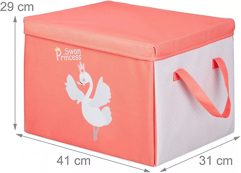 Aufbewahrungsbox/spieltuch Schwan 41 Cm Polyester Rosa günstig online kaufen