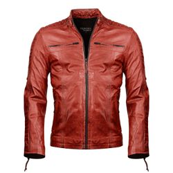 PAULGOS Lederjacke Herren Jacke Übergangsjacke Biker günstig online kaufen