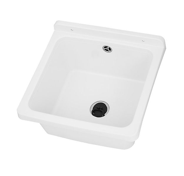 Lavre Waschbecken RIVA, Kunststoff Spülbecken Waschtrog Ausgussbecken, Siph günstig online kaufen