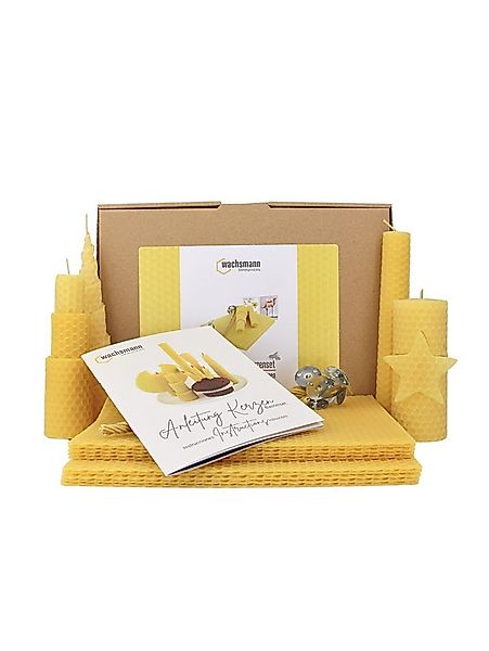 Wachsmann Bienenprodukte Bienenwachskerze Bastelset für Erwachsene, 10 Bien günstig online kaufen