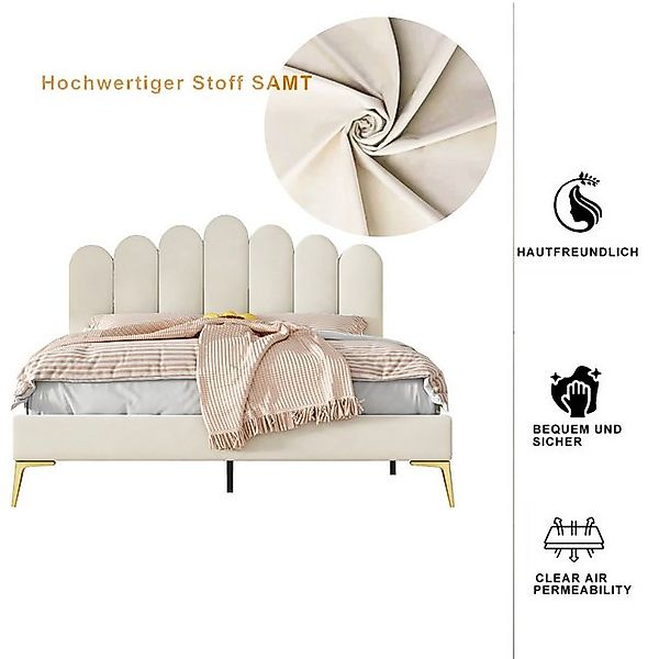 STILVORA Polsterbett 140x200 Kinderbett mit Matratze,Bettgestell mit Latten günstig online kaufen