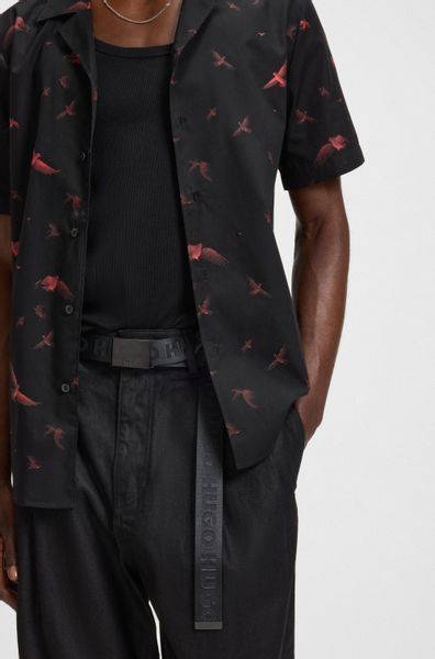 HUGO Stoffgürtel Garratt-Tp-HUGO_Os35 mit Jaquard Logoschriftzug günstig online kaufen