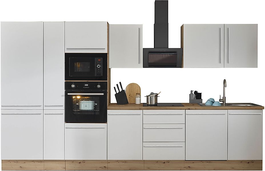 KOCHSTATION Küchenzeile »Florida« Breite 370 cm, wahlweise mit E-Geräten,So günstig online kaufen