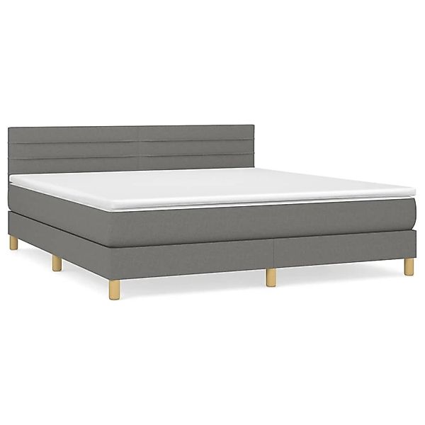 vidaXL Boxspringbett mit Matratze Dunkelgrau 160x200 cm Stoff1373194 günstig online kaufen