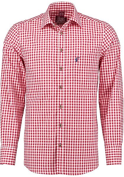 OS Trachten Trachtenhemd Inosip Slim Fit, Haifischkragen, 1/1-Arm, Hirsch-S günstig online kaufen