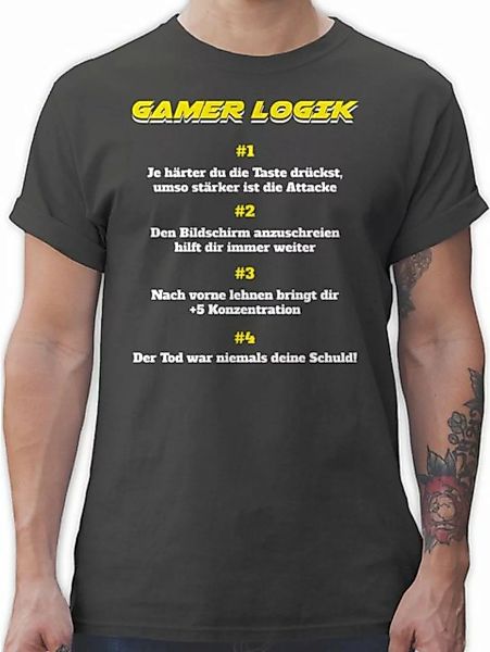 Shirtracer T-Shirt Gamer Logik Nerd Geschenke günstig online kaufen