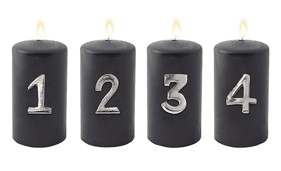 EDZARD Kerzenständer Kerzenstecker Advent, 4er-Set, Zahlen günstig online kaufen