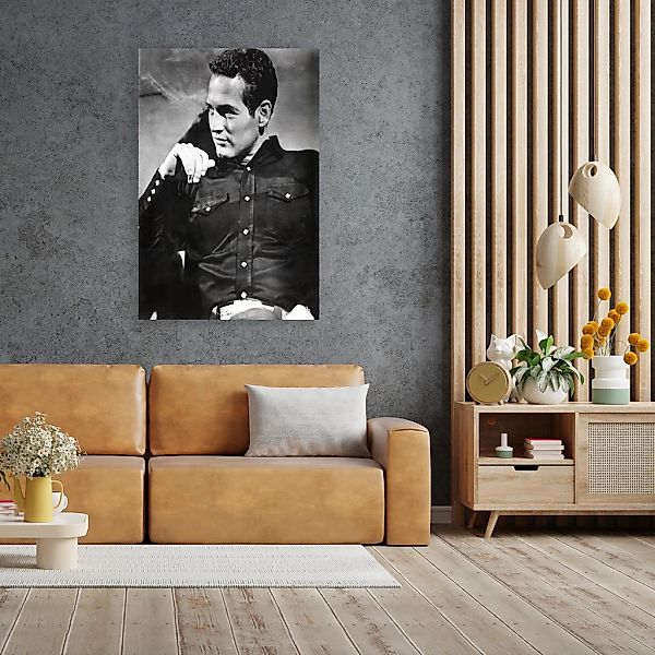 queence Acrylglasbild "Paul Newman" Film  Foto  Mann  Portrait  Schwarz-Wei günstig online kaufen