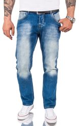 Rock Creek Straight-Jeans Herren Jeans Stonewashed günstig online kaufen