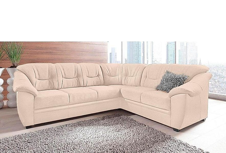 sit&more Ecksofa "Savona L-Form, B: 262 cm" optional Bettfunktion, Federker günstig online kaufen