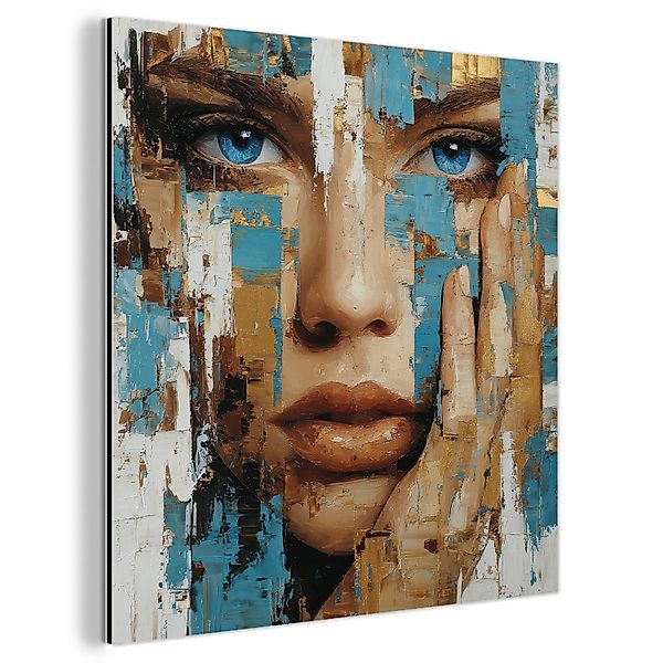 MuchoWow Metallbild Abstrakt - Pinselstriche - günstig online kaufen