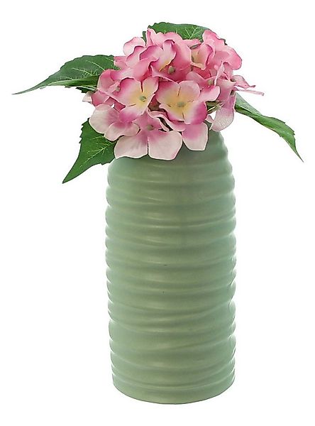 Dekoleidenschaft Tischvase "Salbeigrün" Porzellan Blumenvase, grün, Dekovas günstig online kaufen