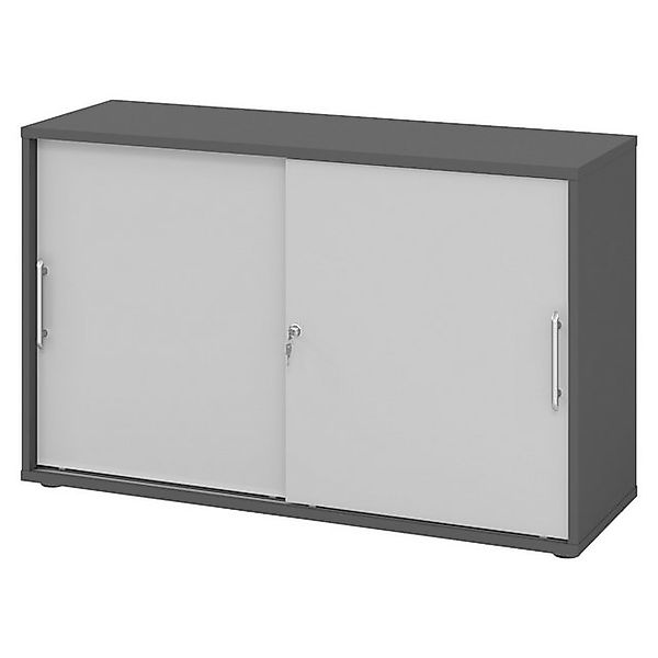 bümö Aktenschrank office Schiebetürenschrank Dekor: Graphit/Grau - Griffe: günstig online kaufen